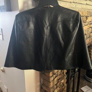 BCBGMaxAzria Black leather jacket, size small